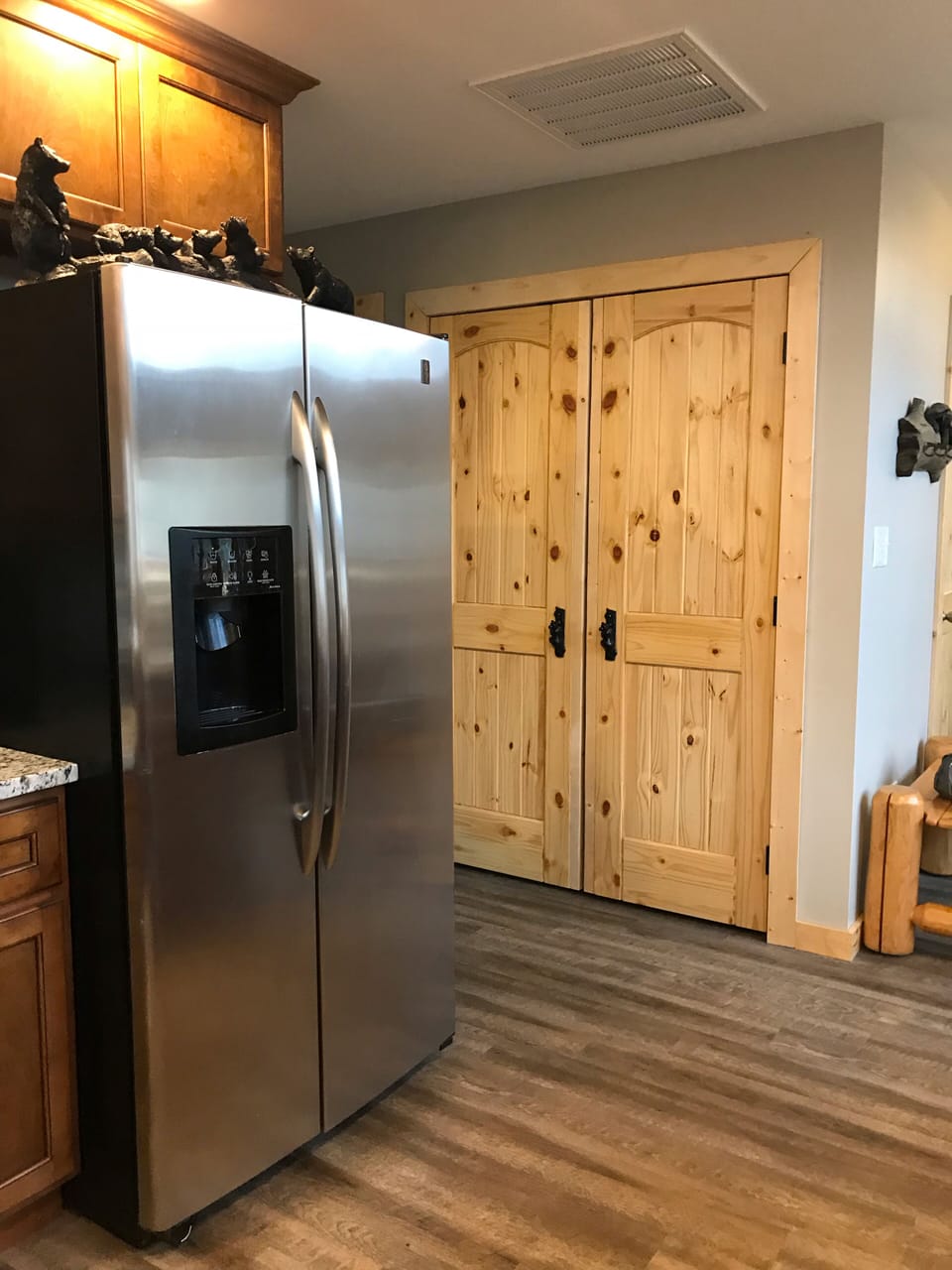 2nd Floor, Behind Double wooden doors are full size washer/dryer for easy access