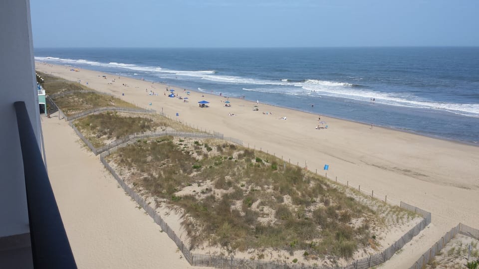 Looking up the beach in April