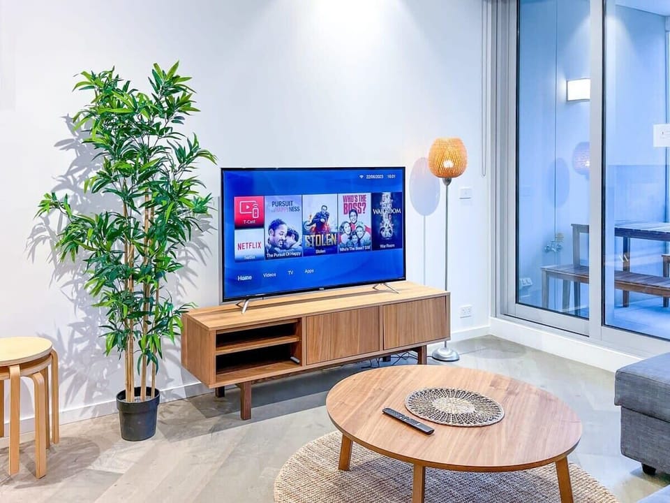 Living area with smart TV