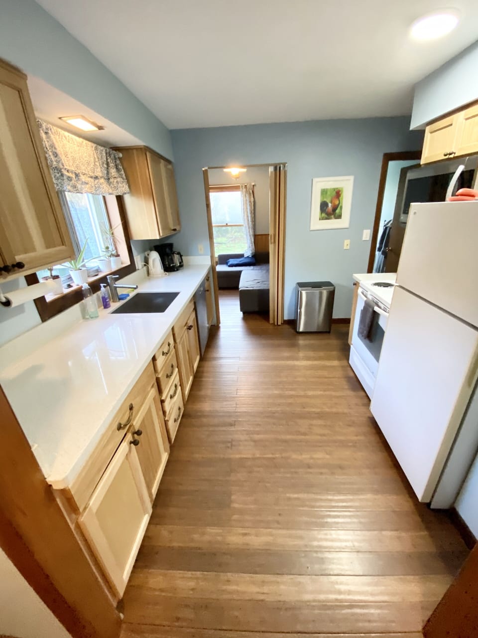 Kitchen looking towards back yard.