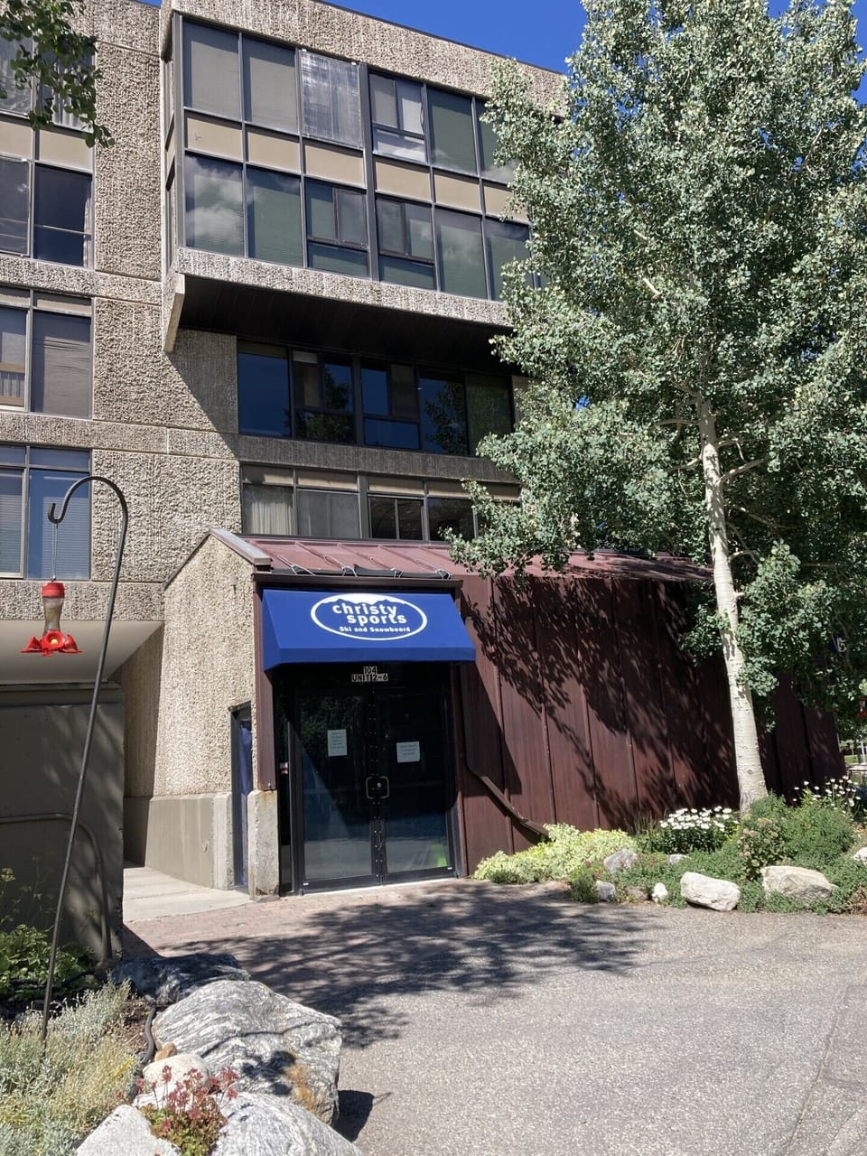 So convenient! Christy Sports (online rental) pickup is right in the building.