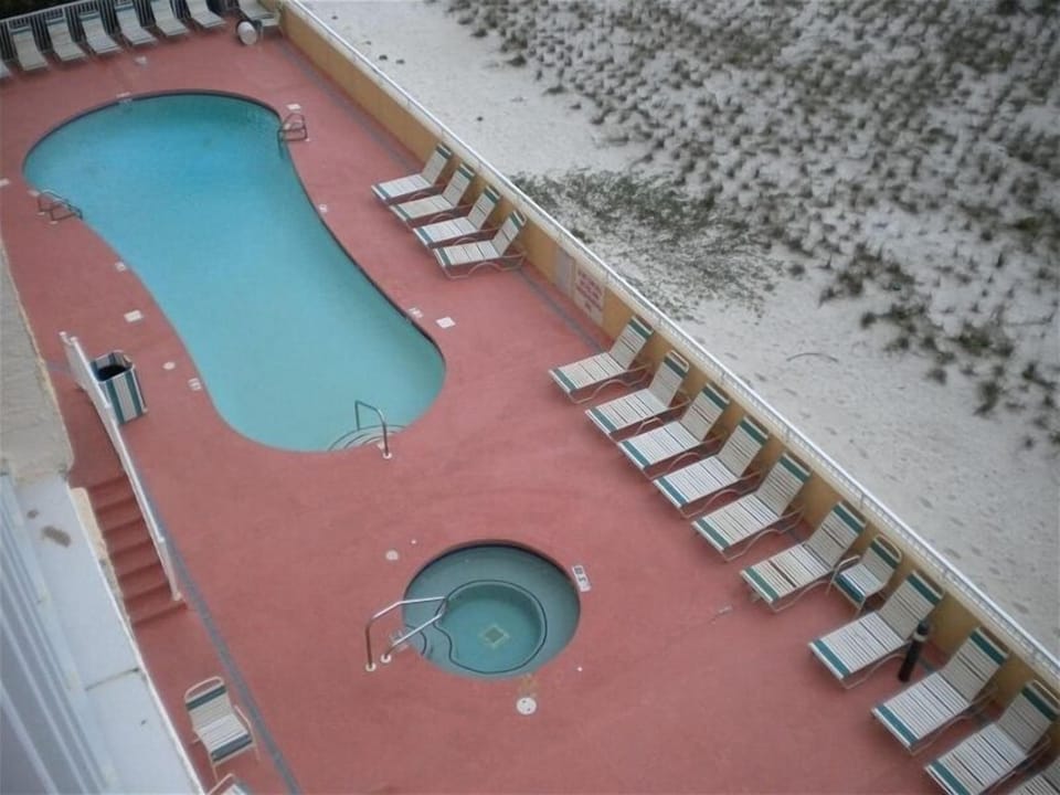 View of pool from condo balcony
