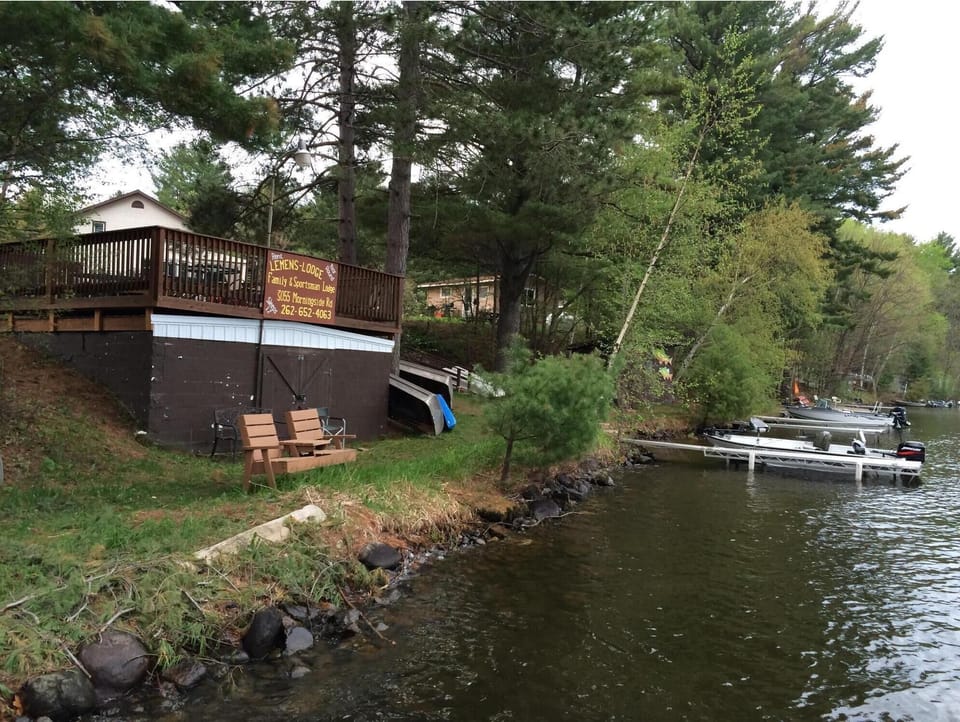 Easy access on the Lake Front. Ice House with Deck on top.. Overlooking the lake
