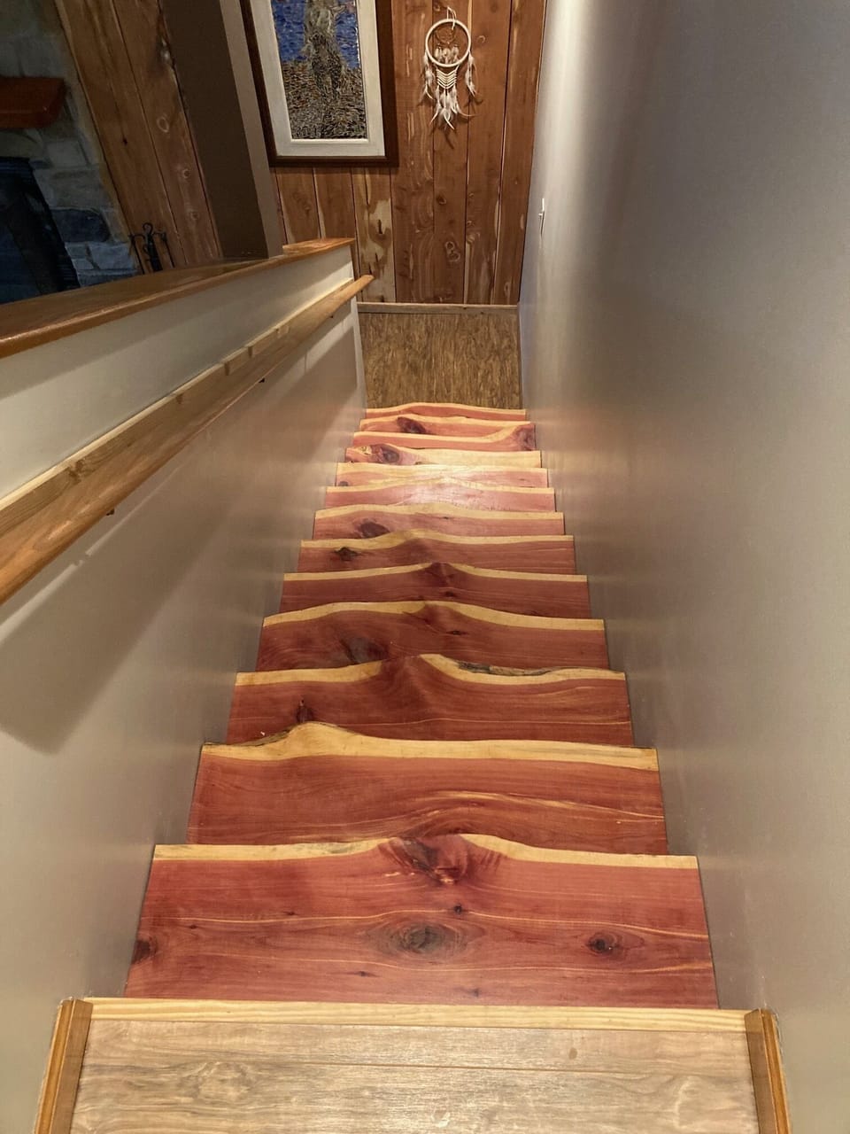 Live edge stairs