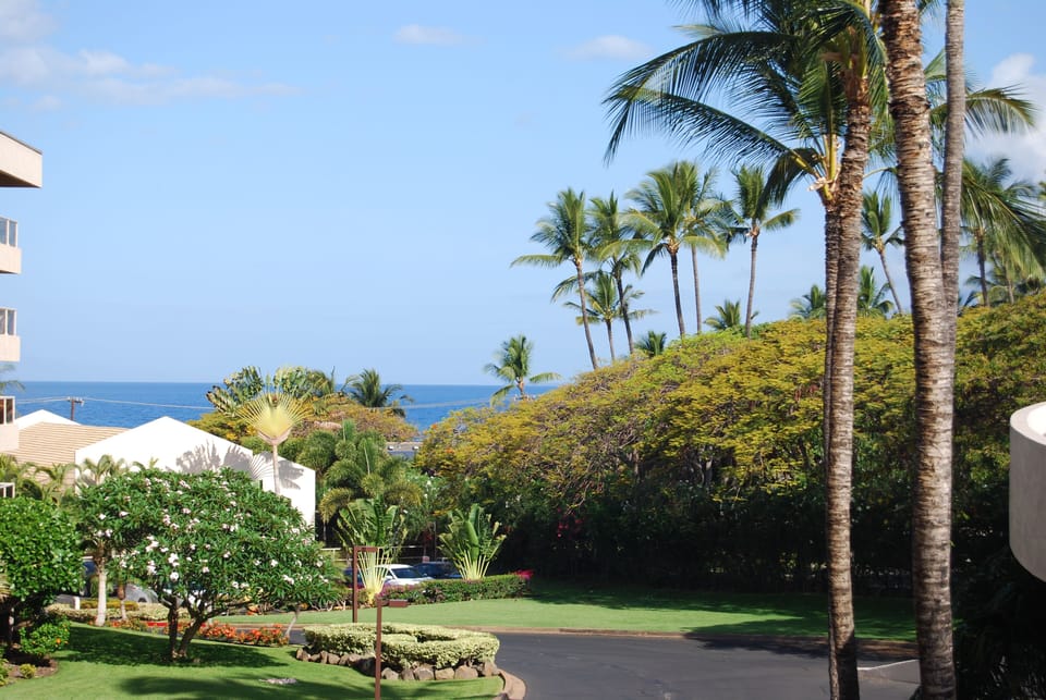 Our beautiful grounds and the oceanview from our lanai.