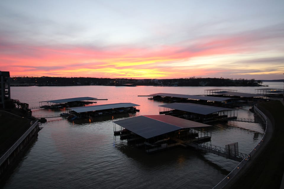 Sunset View Over the Lake from the Deck
