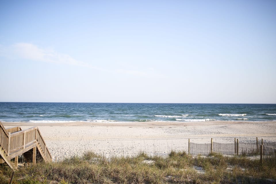 Beach at the end of the private beach access.