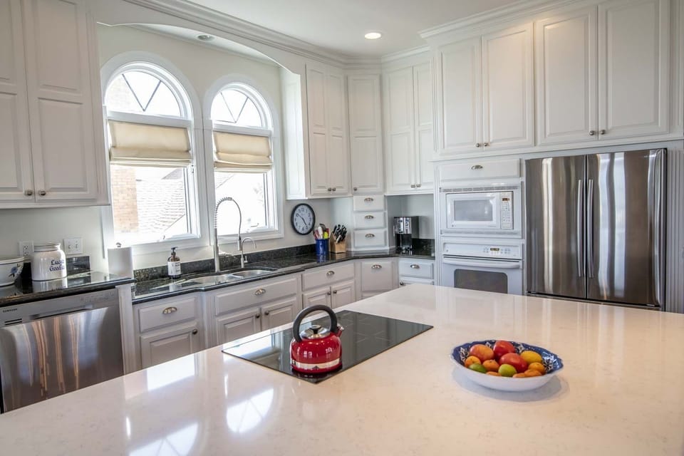 Large island and updated kitchen