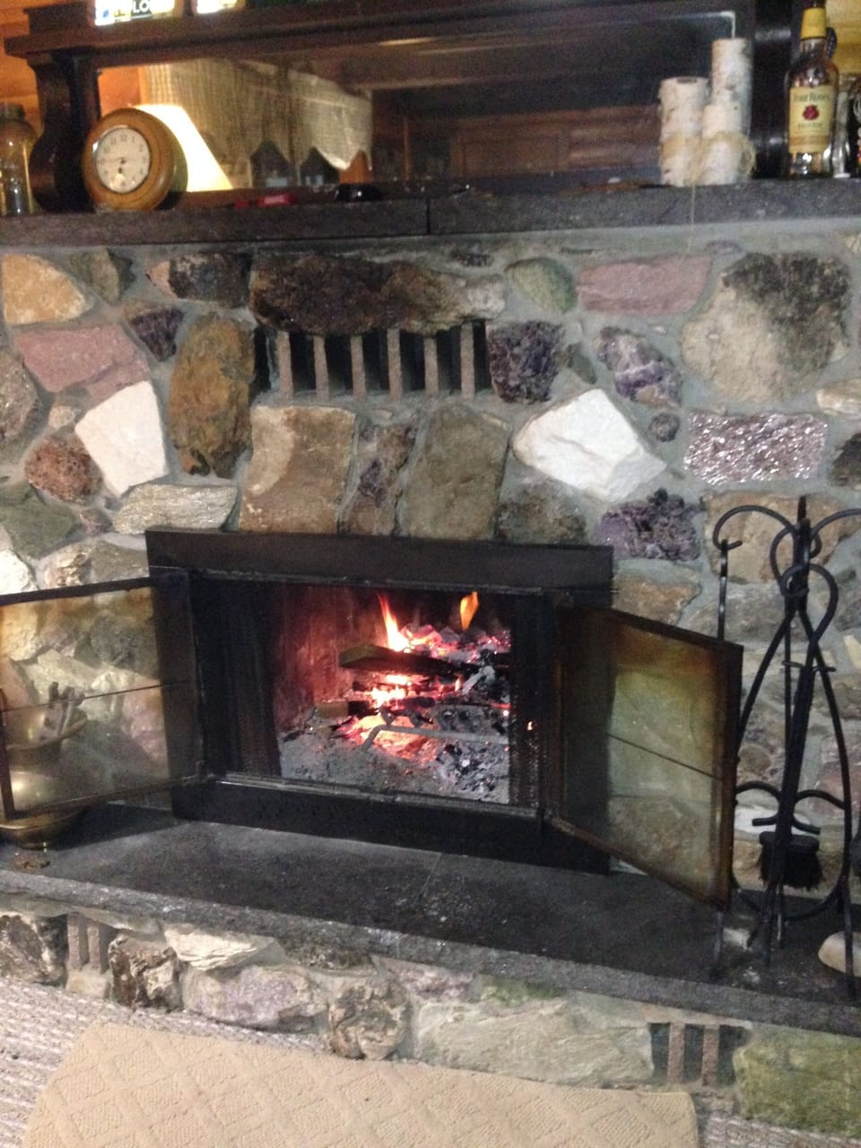 Spend time by the fireplace on a cold winter day.