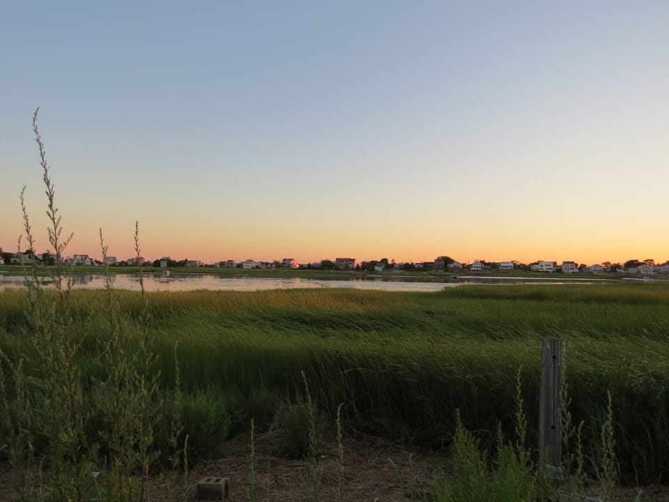 Sunset at the Basin, short walk behind house.
