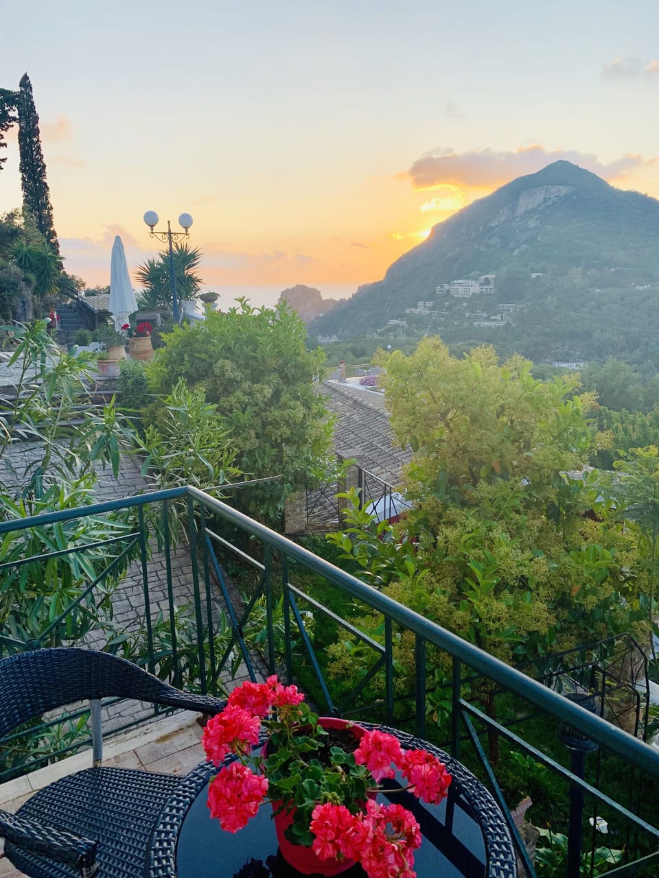 The view from the second swimming pool. 