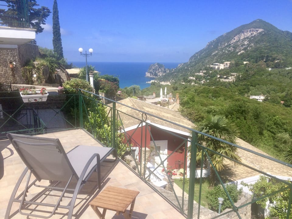 The view from the second swimming pool. 