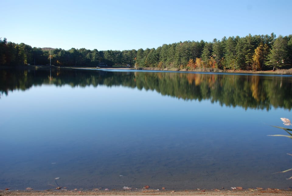 Echo Lake with public beach, Simple walk away.
