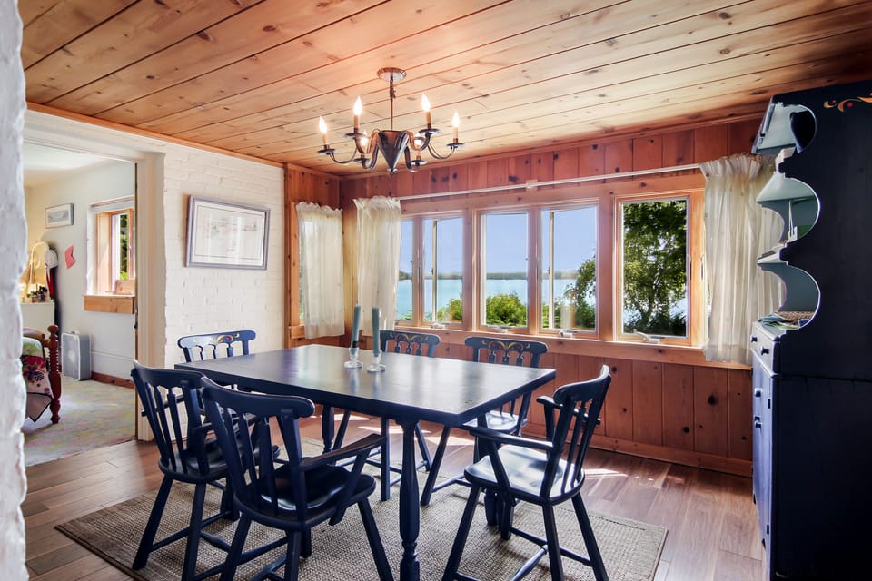 The lake view from the dining room.