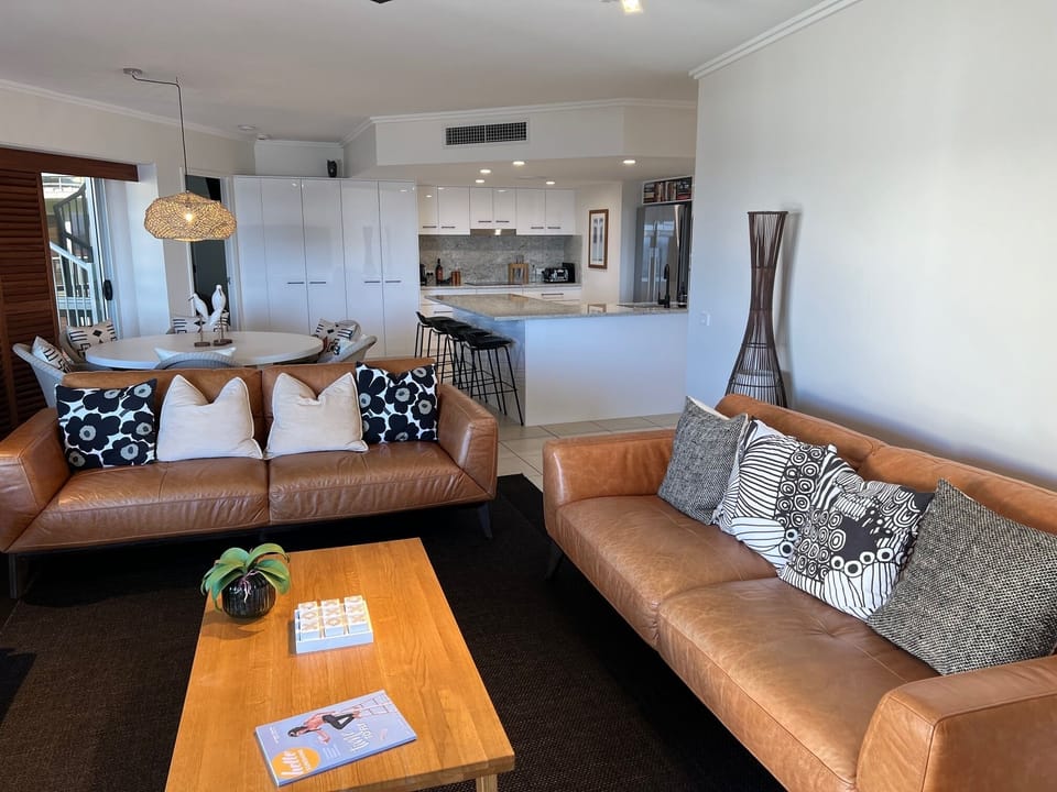 Comfortable leather lounges to relax