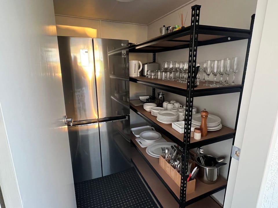Rooftop Pantry, full size fridge all you require for cooking and drinking