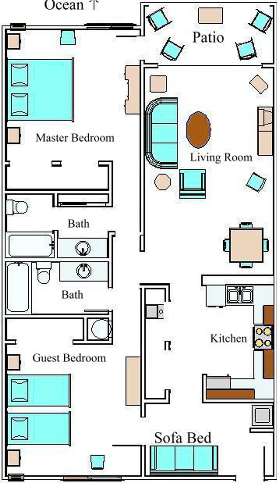 Floor plan (Washer & Dryer located in closet in entry foyer).