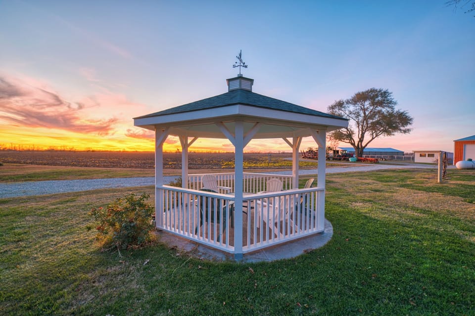 Gazebo near house