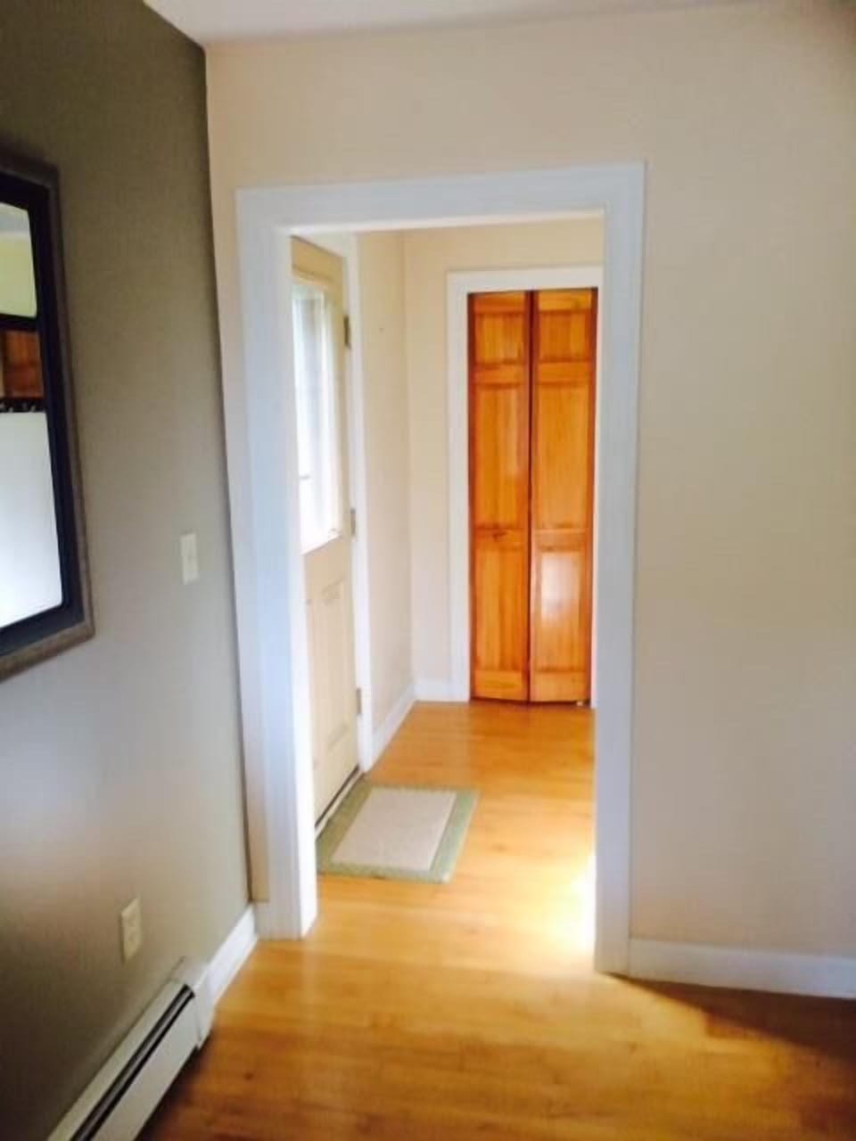 coat closet and front entry way