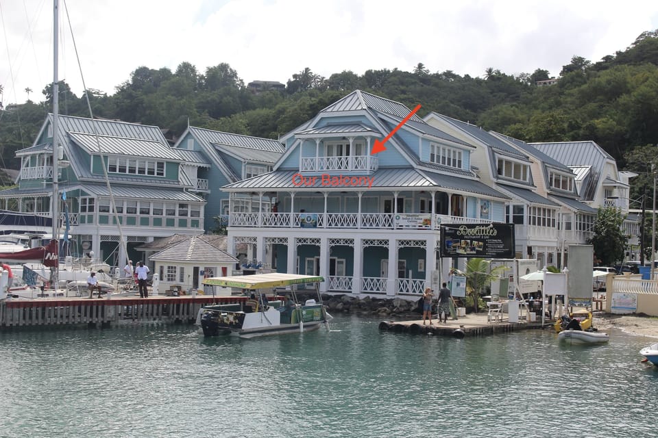 That's our balcony on the top floor