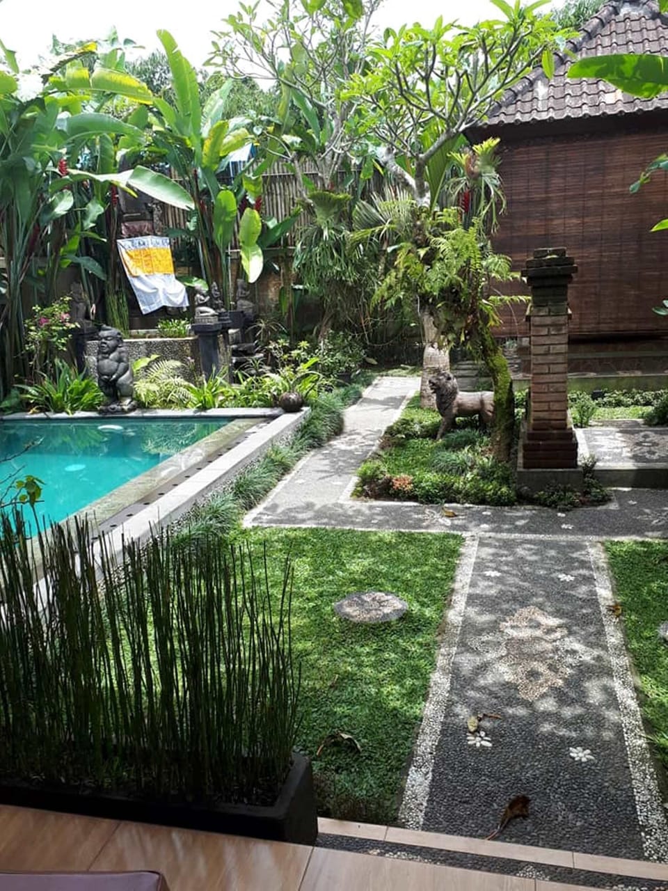 pool and garden views