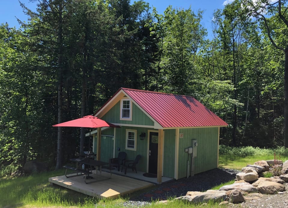 House View - The Sugarbush Tiny House resides on 3.2 acres of wooded forest.