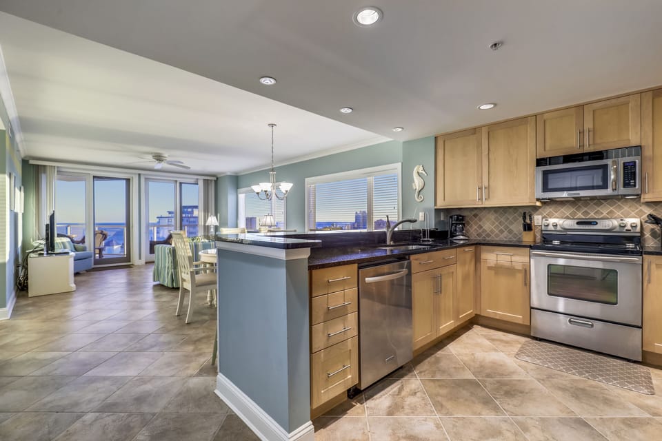 Kitchen/living room view