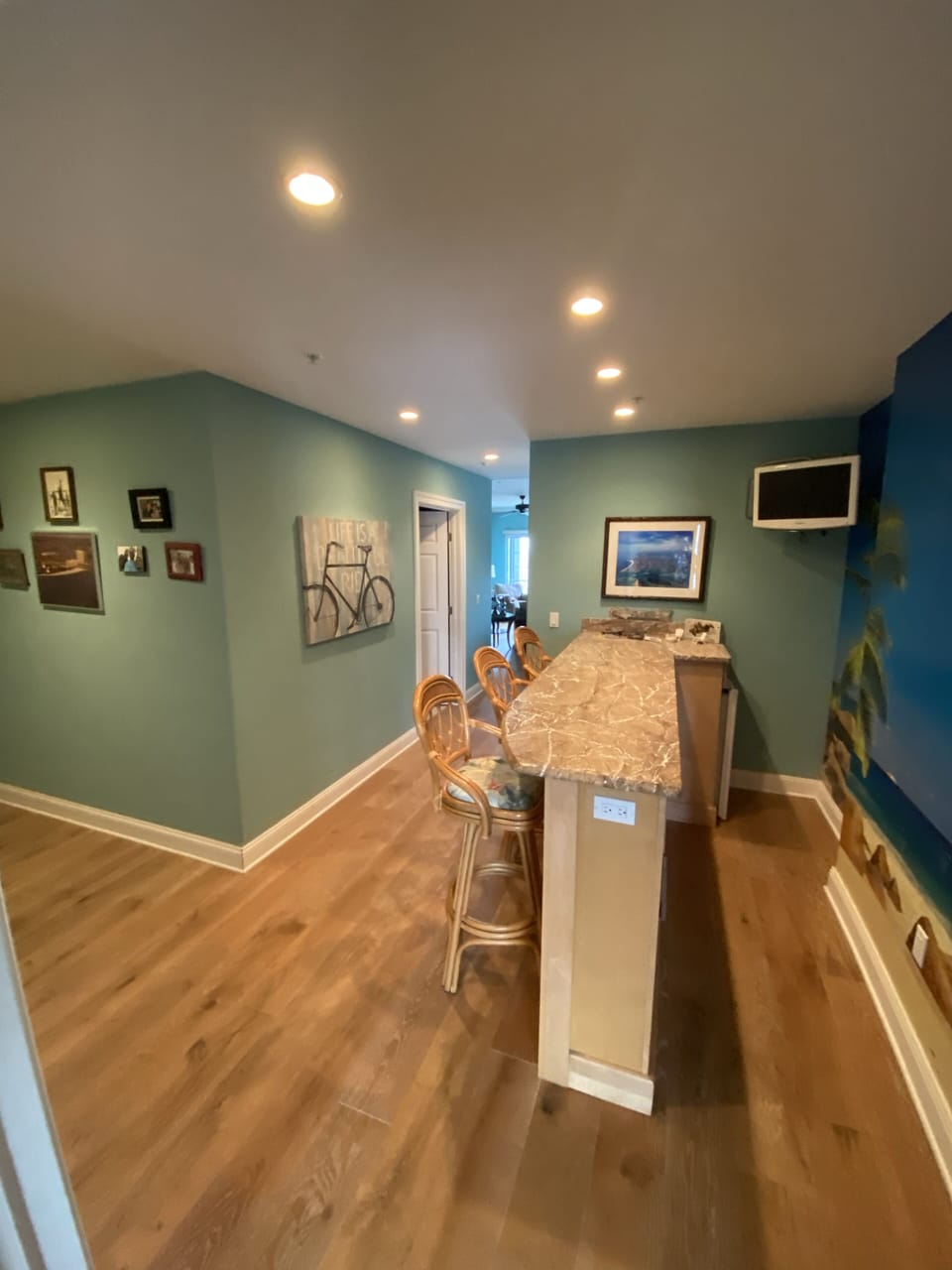 Hallway with Tiki Bar