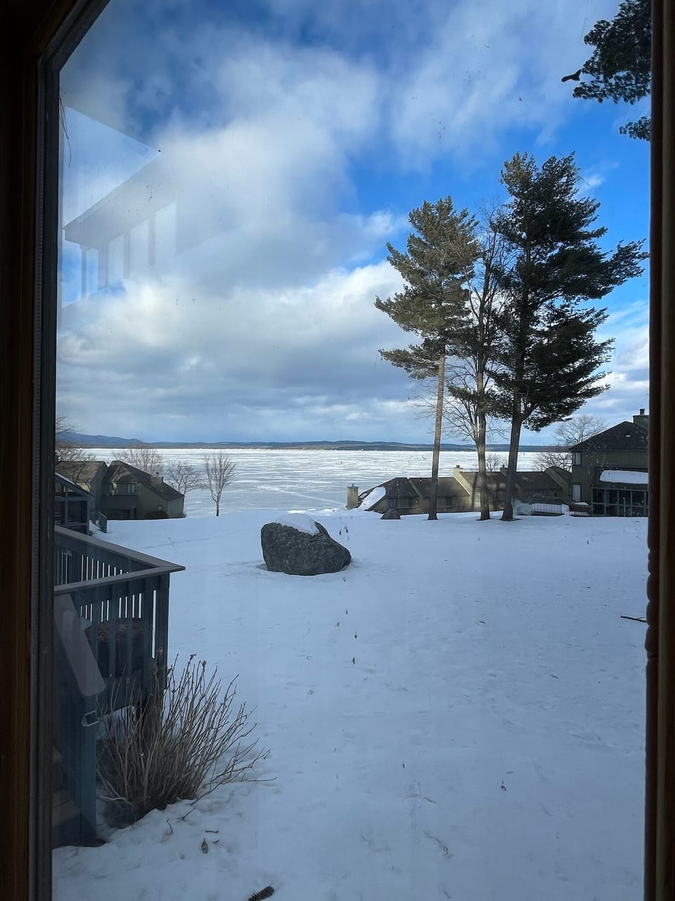 This picture is from the corner window in the dining room
