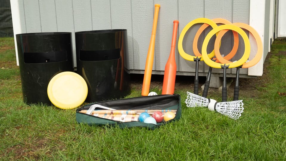 Plenty of outdoor games (not all shown)