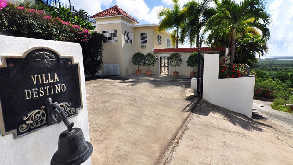 Gated Motor Court entrance to Villa