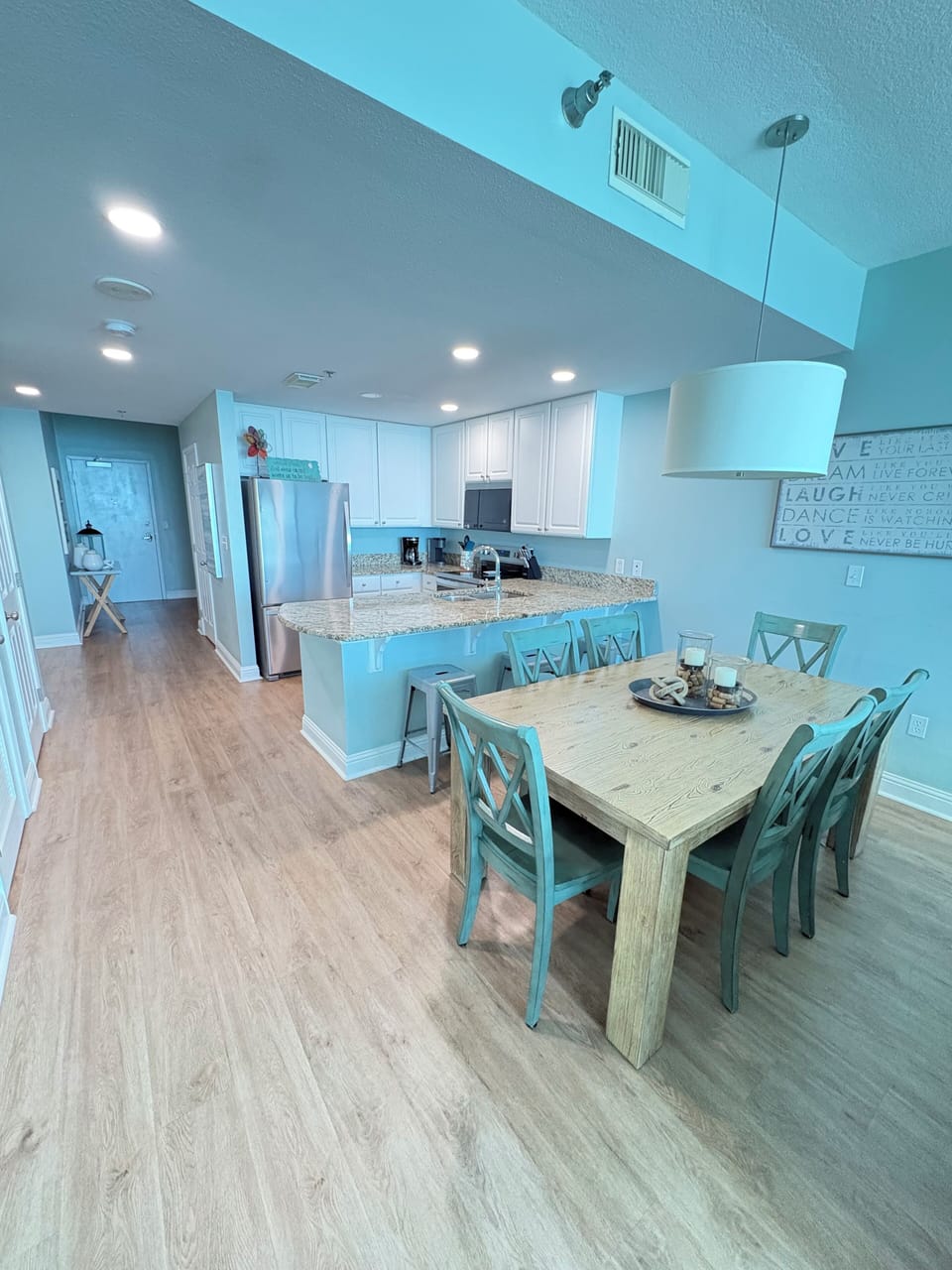 Updated kitchen and dining room