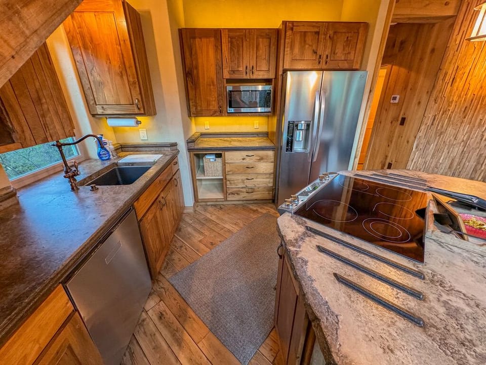 You won't have to bring much to cook in the completely stocked kitchen