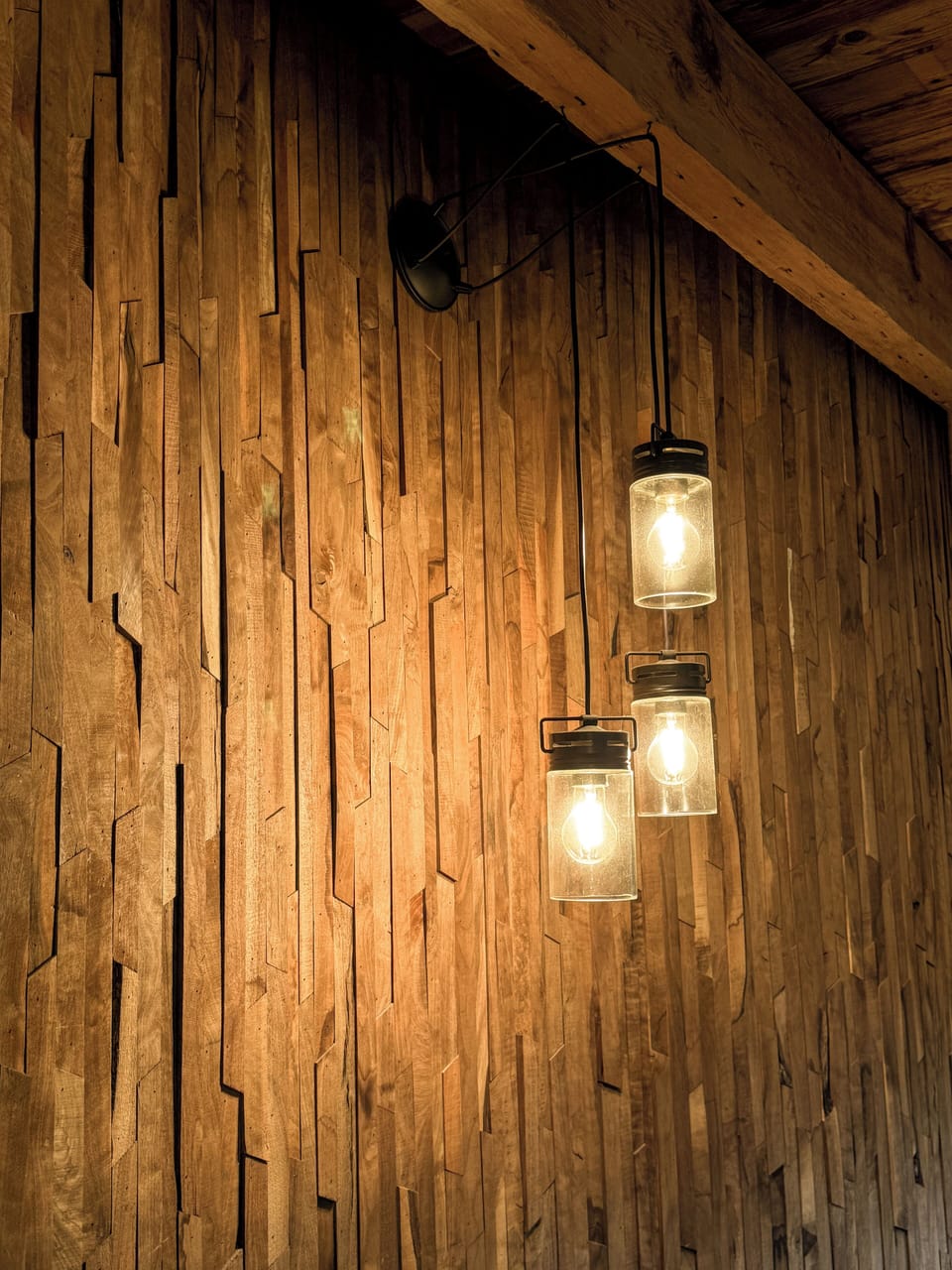 Textures throughout the cabin will draw your gaze like beautiful art work.  