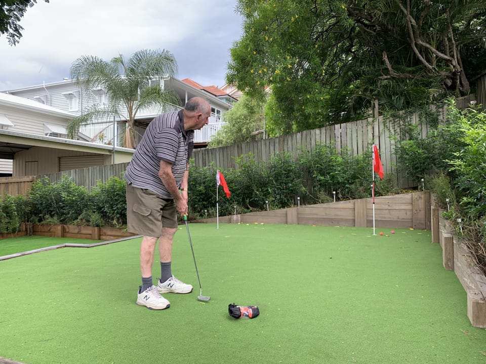 Relax on the new Golf Practice green