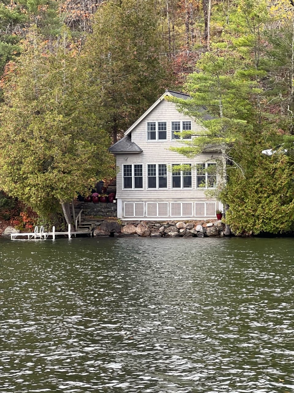 Front of the cottage from the lake