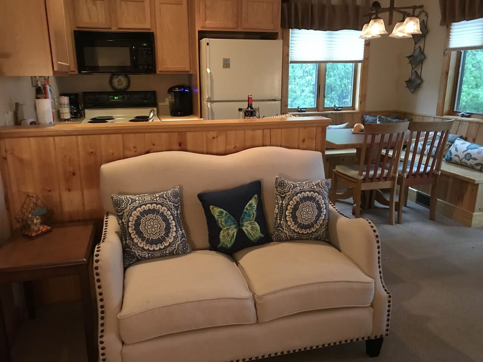 Love seat in living room