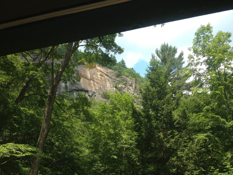 View from living room coach