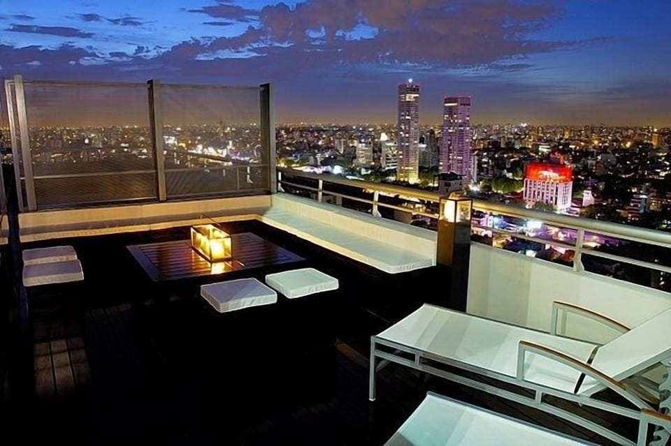 Evening view from the side terrace
