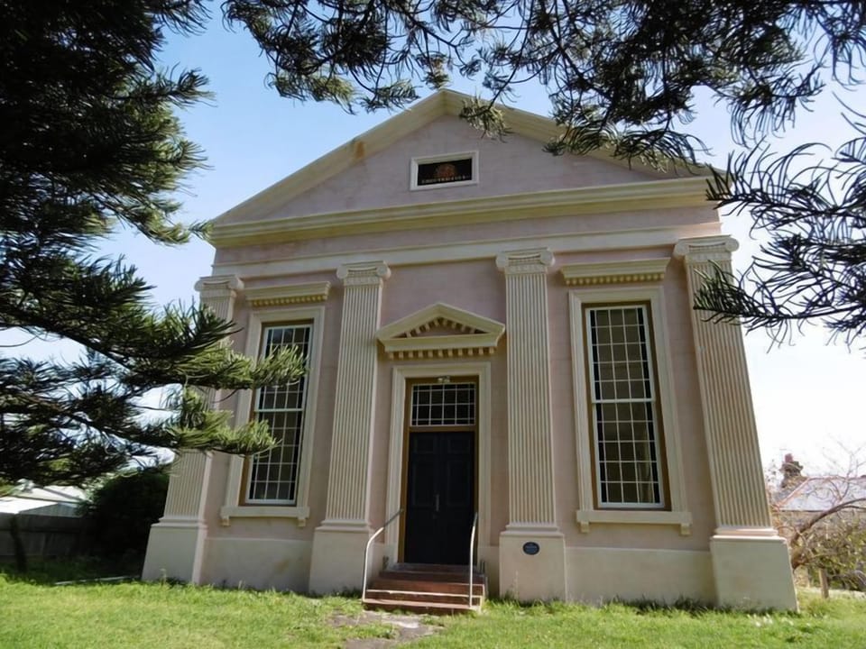 The now restored Former Presbyterian Church was built in 1854. 