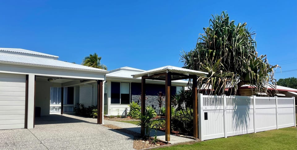 Beach House entry area  - there is one off street car park available in carport.