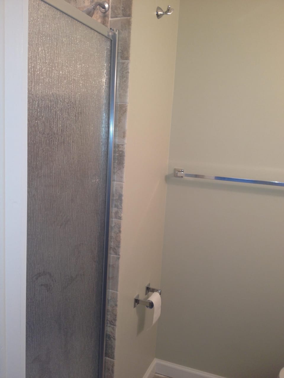 Shower in master bedroom