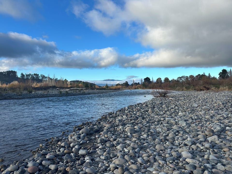 Resent floods have changed the river dramatically creating new spots to fish    