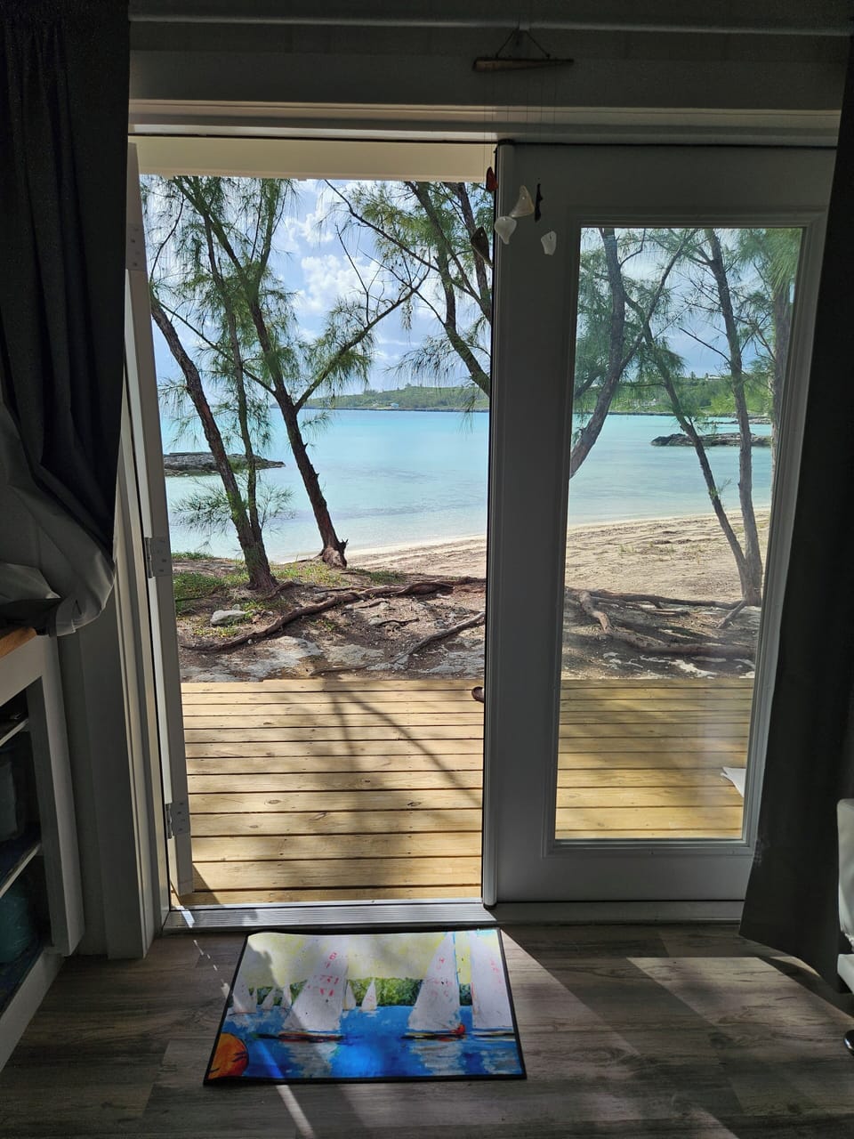 The view from Sayle View cottage! beach front