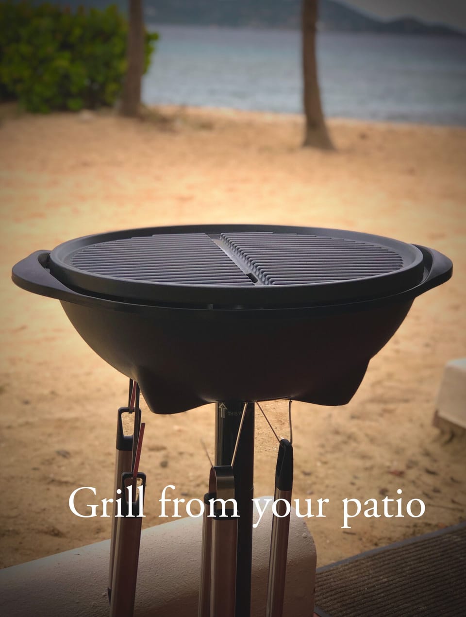 George Foreman grill on the patio!