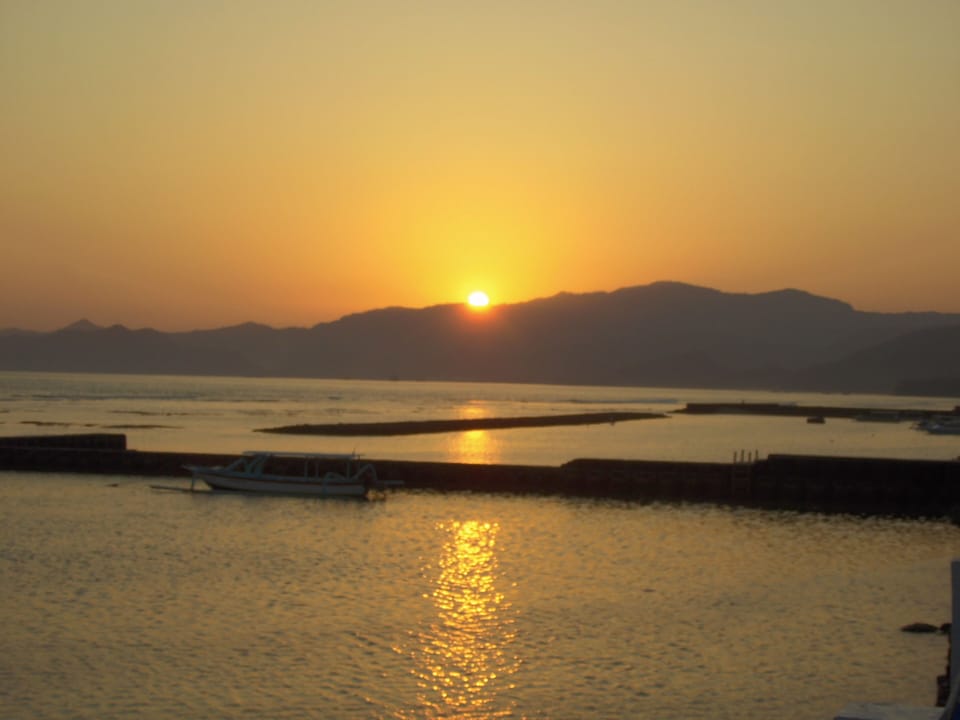 Sunset on the beach.