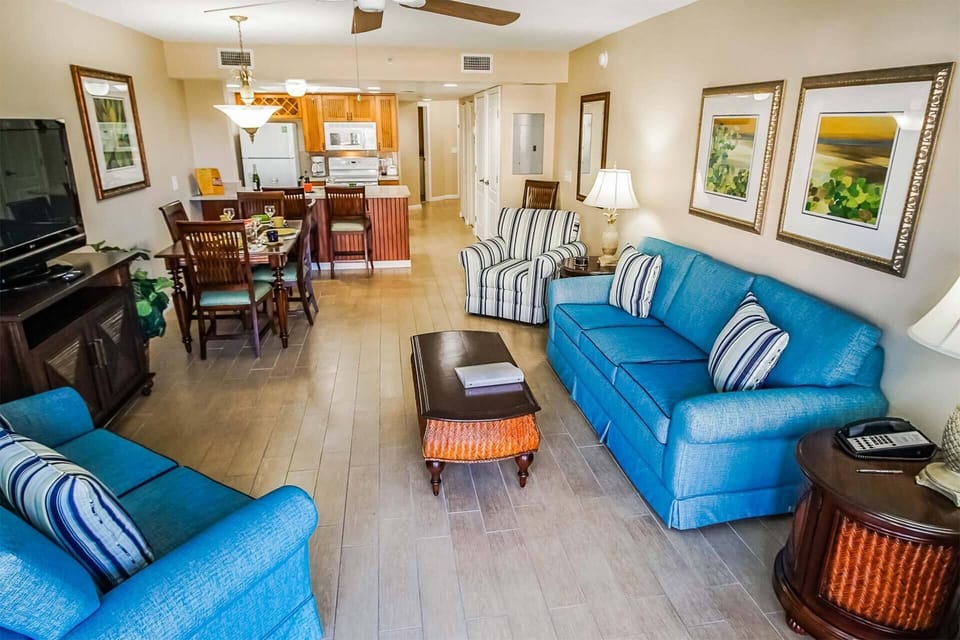 Living room with a sleeper sofa