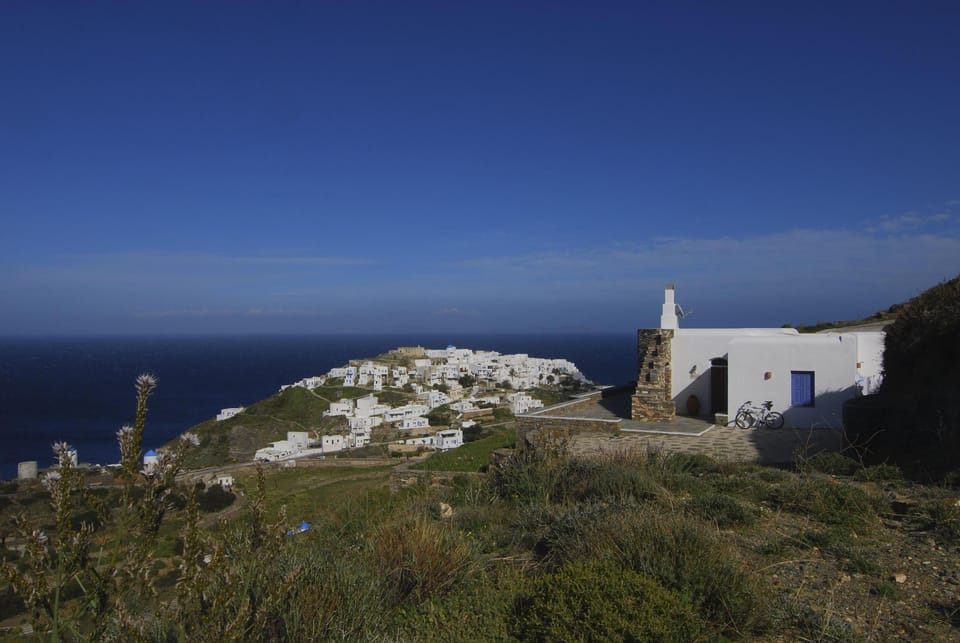 Our house overlooking Kastro and the Aegean Sea