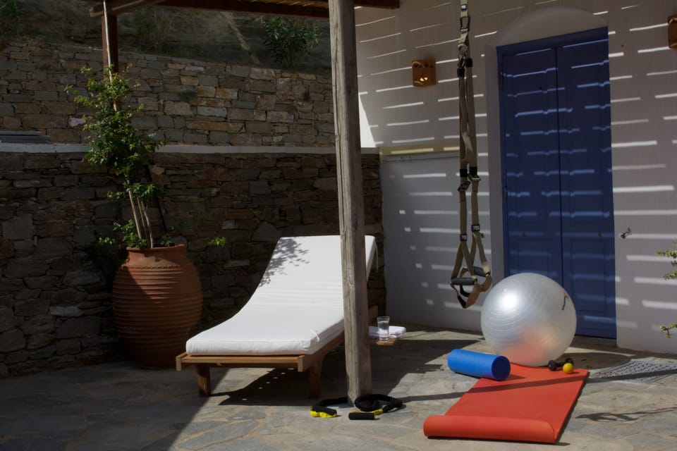 Work out area with TRX