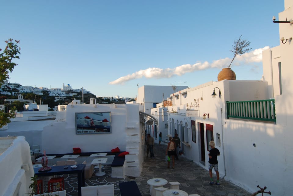 Early evening in Apollonia with the bars getting ready